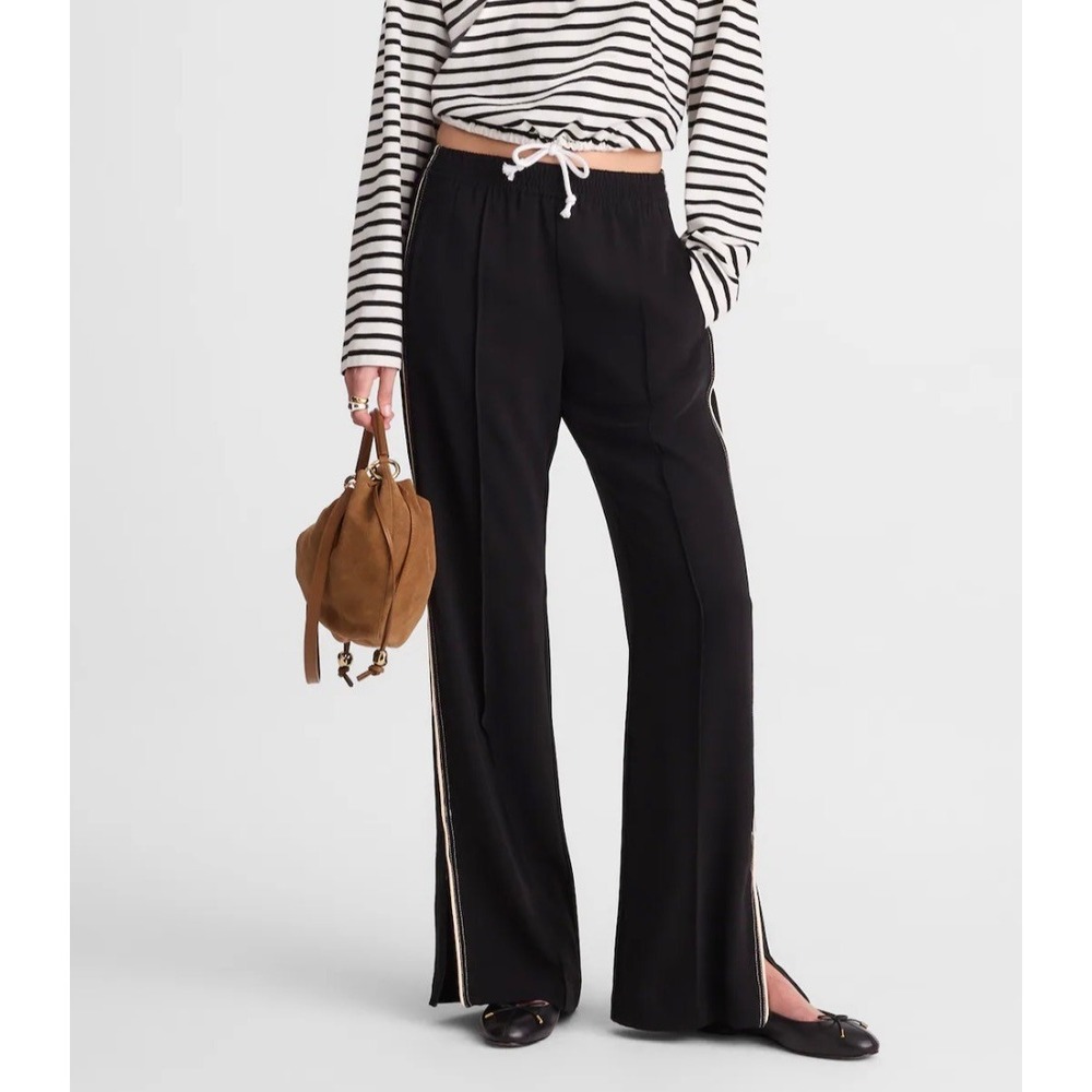 Madewell Womens Pull_On Bootcut Side Strip Zippered Leg Track Pants M Medium New